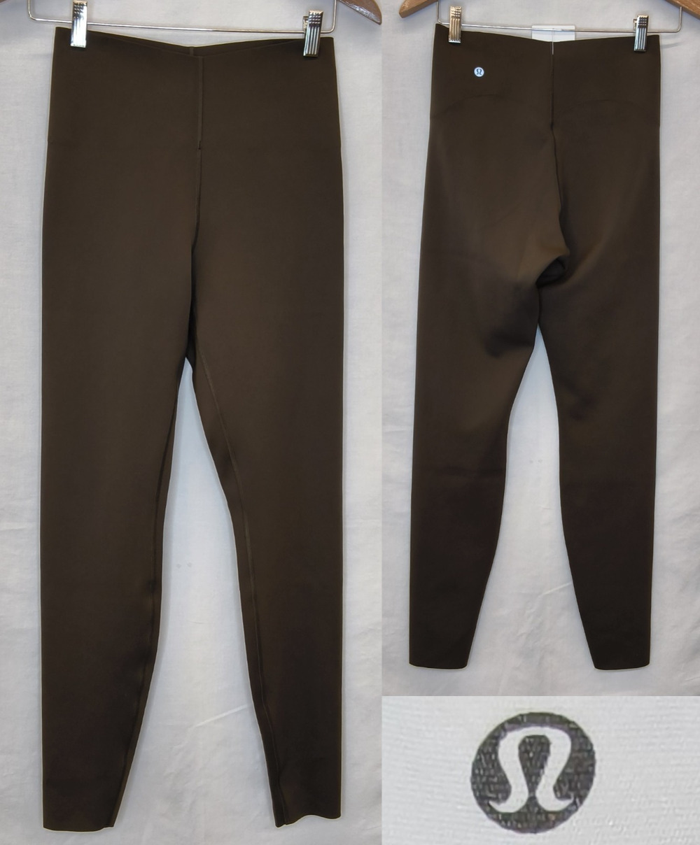 Lululemon Glow Up SHR Tight 28" Women's 8 Brown Ultralu Fabric NWT #W5639